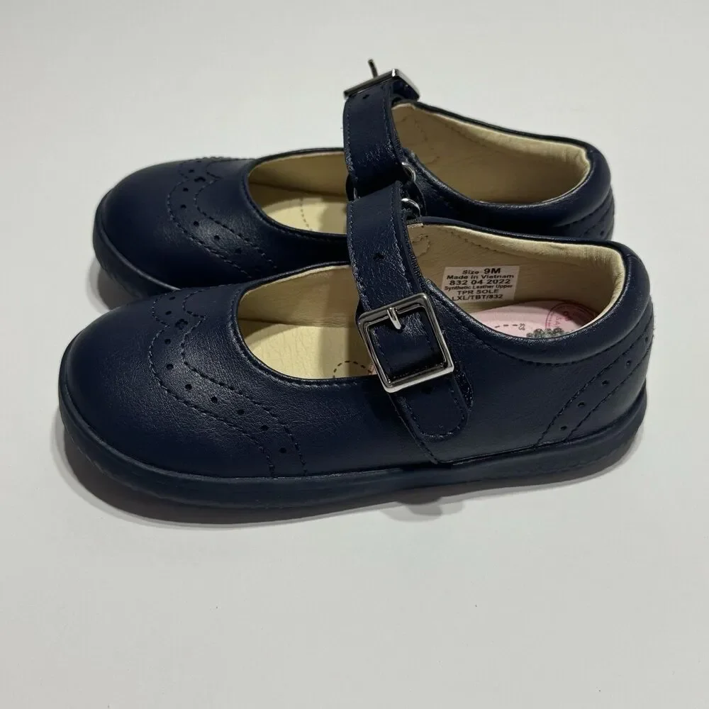 NEW! Livie & Luca Navy Blue Mary Jane Shoes Toddler Girls Size 9M Dress School